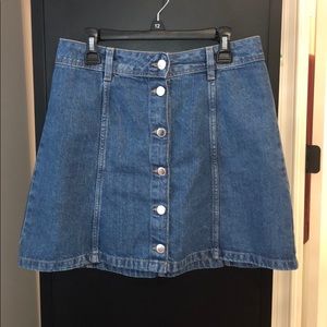 H&M A line denim skirt